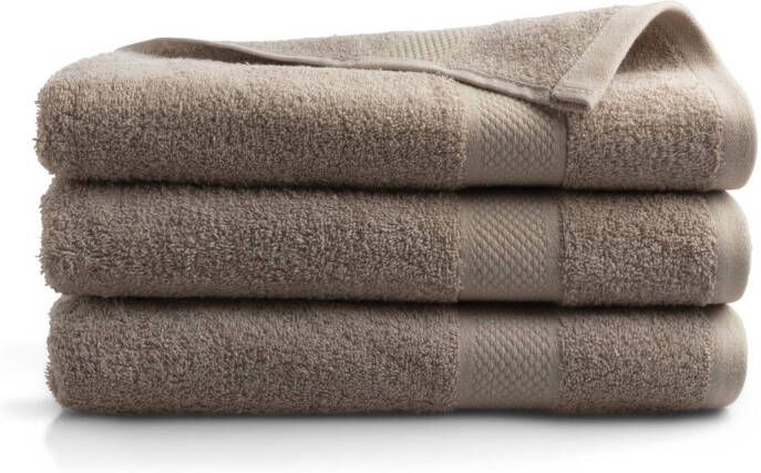 DoubleDry Handdoek Hotel Collectie 3 stuks 70x140 taupe