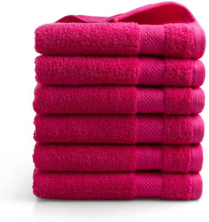 DoubleDry Handdoek Hotel Collectie 6 stuks 50x100 roze