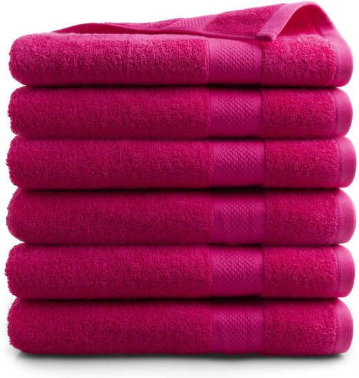 DoubleDry Handdoek Hotel Collectie 6 stuks 70x140 roze