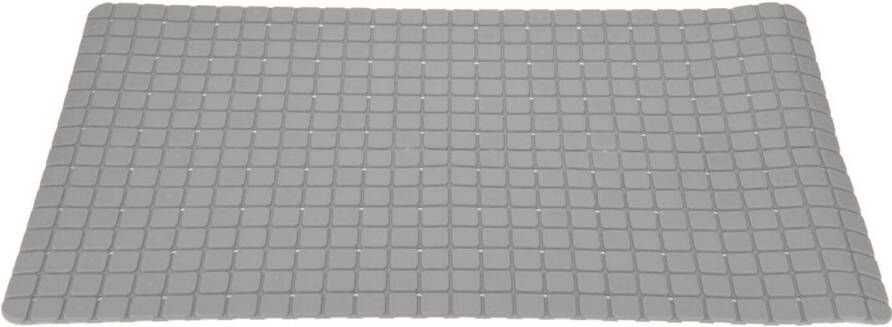 Excellent Houseware Anti-slip badmat lichtgrijs 69 x 39 cm rechthoekig Badmatjes