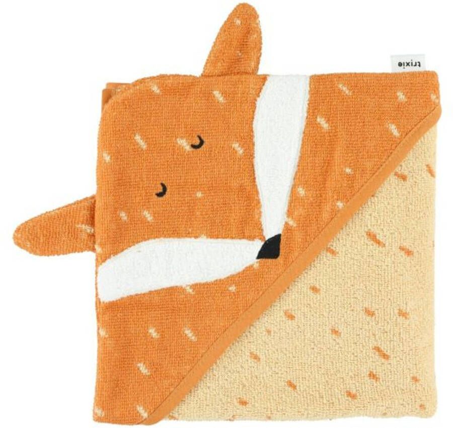 Fan Toys Trixie badcape Mr. Fox 75 x 75 cm biologisch katoen oranje