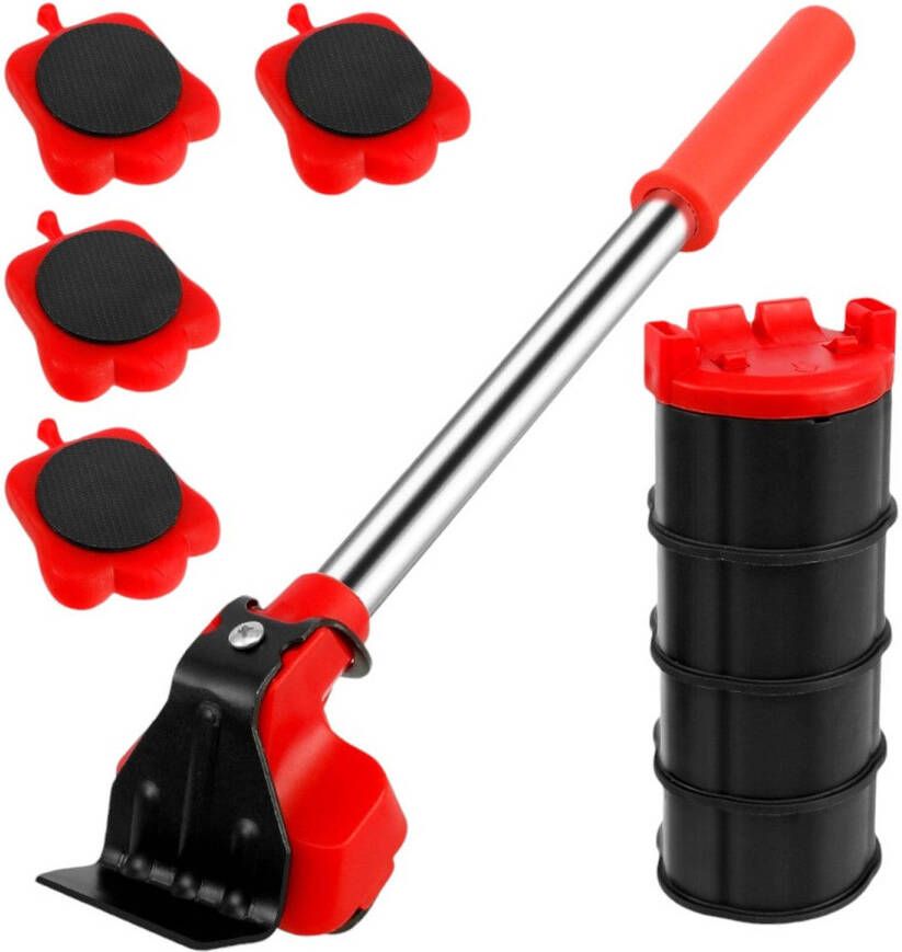 FLOKOO Meubellifter Rood 5delige Set