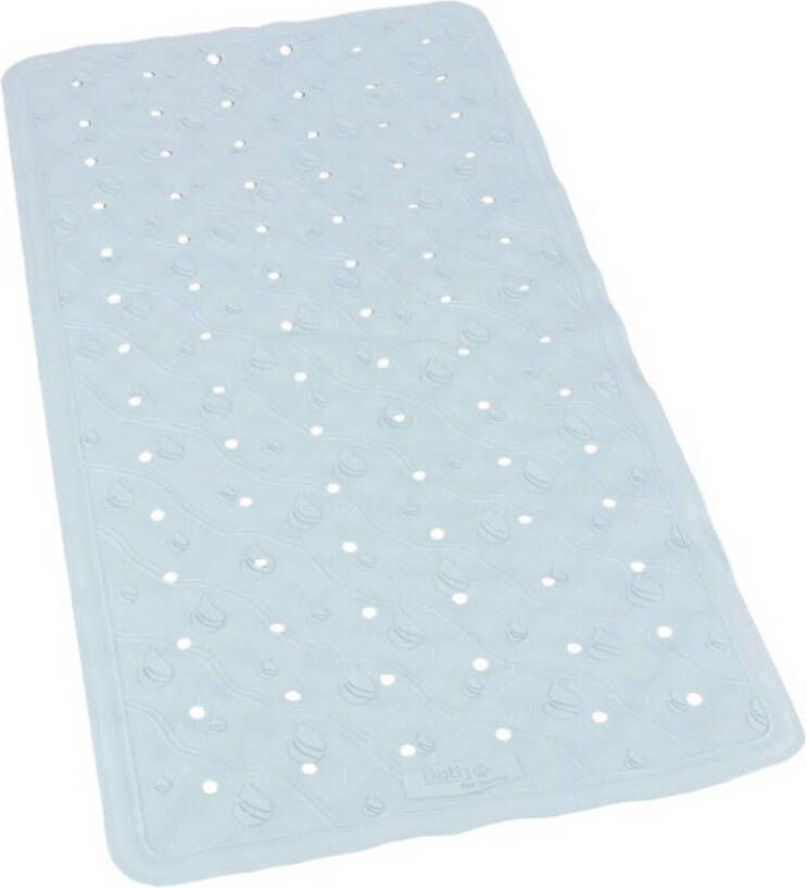 Gerimport Badkuip ruwe anti-slip mat lichtblauw 36 x 76 cm Badmatjes