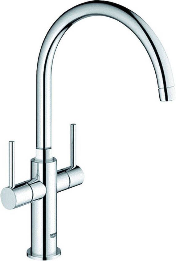 GROHE Ambi Cosmopolitan Keukenmengkraan tweegreeps 382mm hoogte 223mm uitloop hoog draaibaar chroom