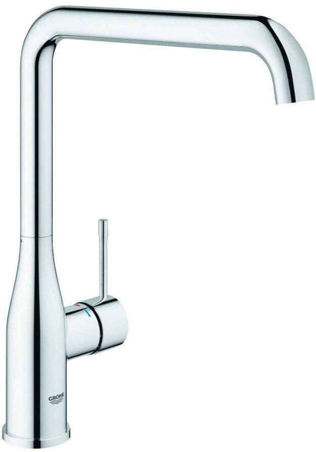 Douche Concurrent Keukenkraan Grohe Essence Mengkraan Rond Glans Chroom 1 Greeps Uittrekbare Handdouche met 2 Straalsoorten