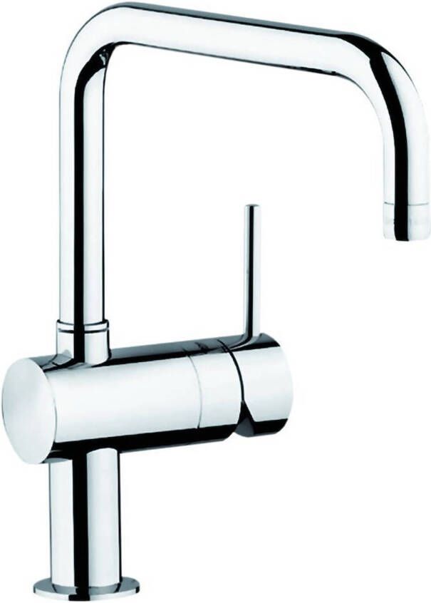 GROHE Minta Keukenmengkraan blad kraangat eengreeps 309mm hoogte 223mm U-uitloop draaibaar chroom
