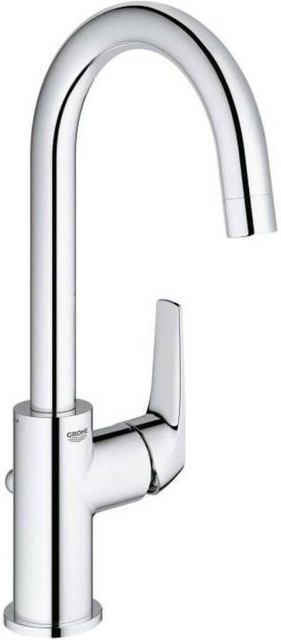 GROHE QUICKFIX Grohe Start Flow Wastafelmengkraan L-size trekwaste eengreeps 1-gats 310mm hoogte 140mm uitloop draaibaar chroom
