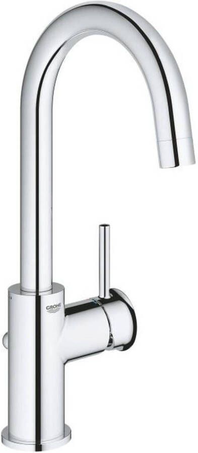 Grohe Start Classic waterbesparende wastafelkraan L-size met afvoerplug met hoge draaibare uitloop chroom 23783000