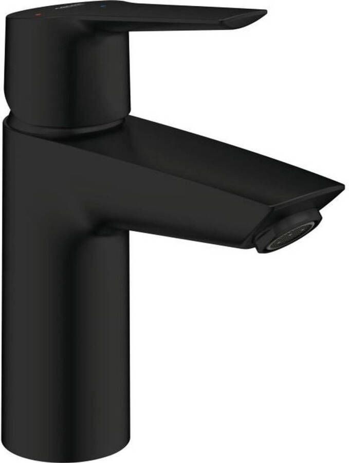 Grohe Tweedekans QuickFix Start S-size wastafelkraan met koude start en push-open waste mat zwart 06575