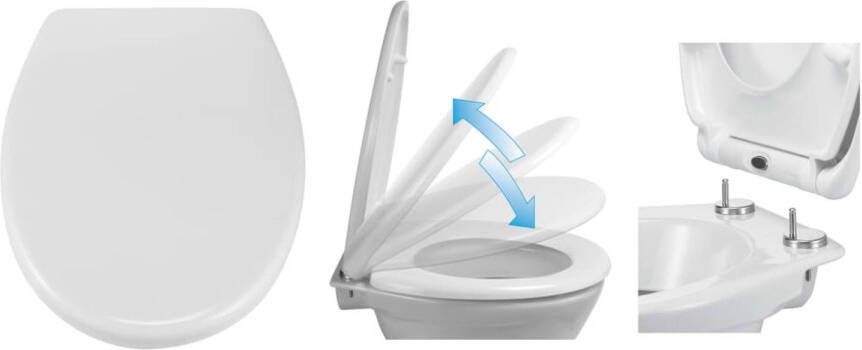 Merkloos HI Toiletbril met quick release en soft-close