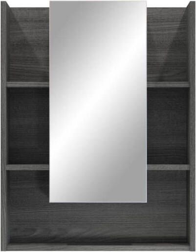 Hioshop Daily spiegelkast 1 deur 5 planken wit.