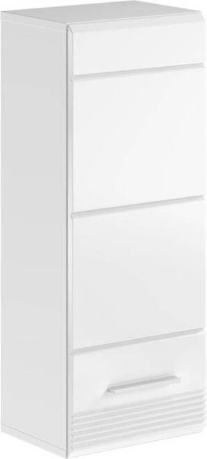 Hioshop Linus badkamerkast wandmontage 1 deur hoog glans wit.