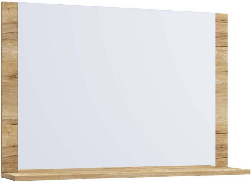 Hioshop VCB10 Maxi spiegelkast badkamerspiegel met 1 plank Honing eiken decor.