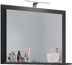 Hioshop Vcb10 Mini Spiegelkast Badkamerspiegel Met 1 Plank Antraciet.