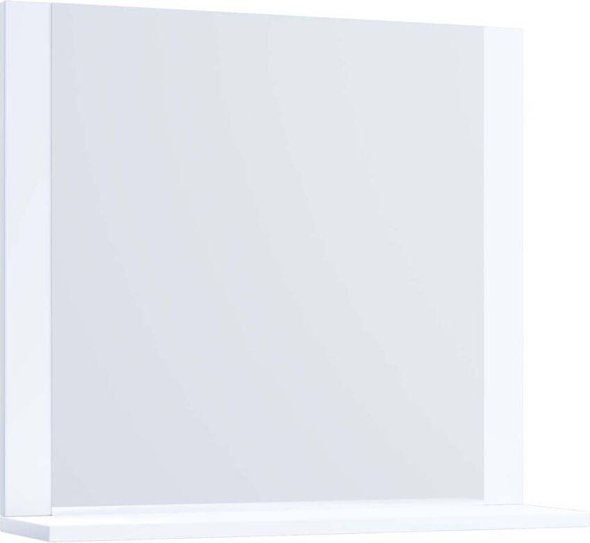 Hioshop VCB10 Mini spiegelkast badkamerspiegel met 1 plank wit.