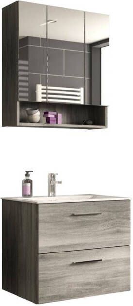 Hioshop York badkamer 60cm rookkleurig.