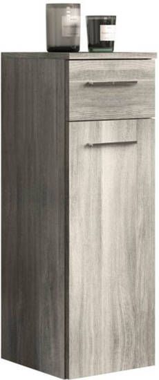 Hioshop York badkamerkast wandmontage 1 deur 1 lade rookkleurig.