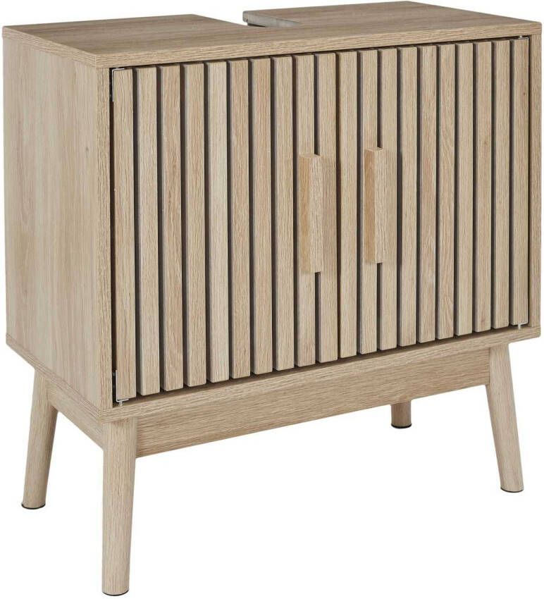 Home deco factory Wastafel Onderkast Klaus met Uitsparing 30x60x70 cm Bruin