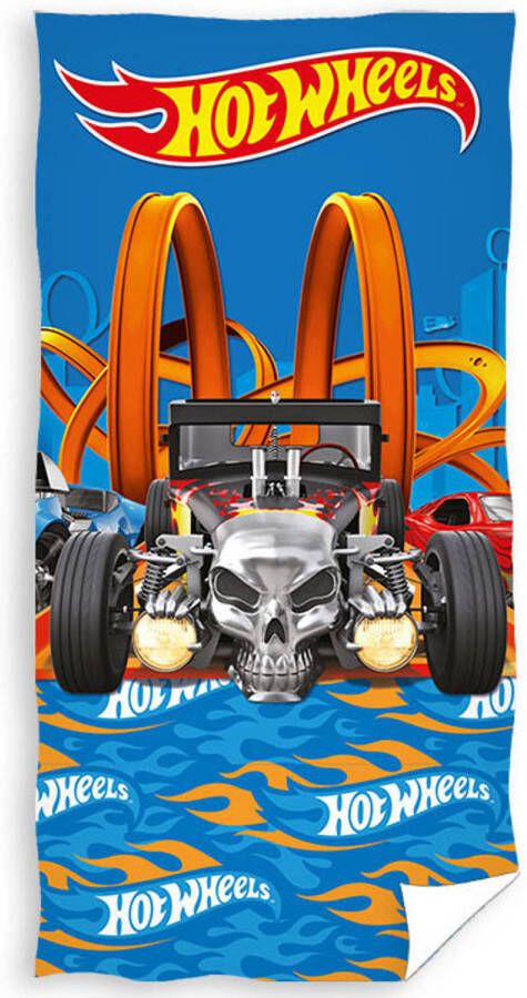 Hot Wheels Strandlaken Skull 70 x 140 cm Katoen