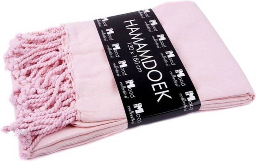 In The Mood Hamamdoek XL 130 x 180 cm 100% Katoen Uni Soft Pink
