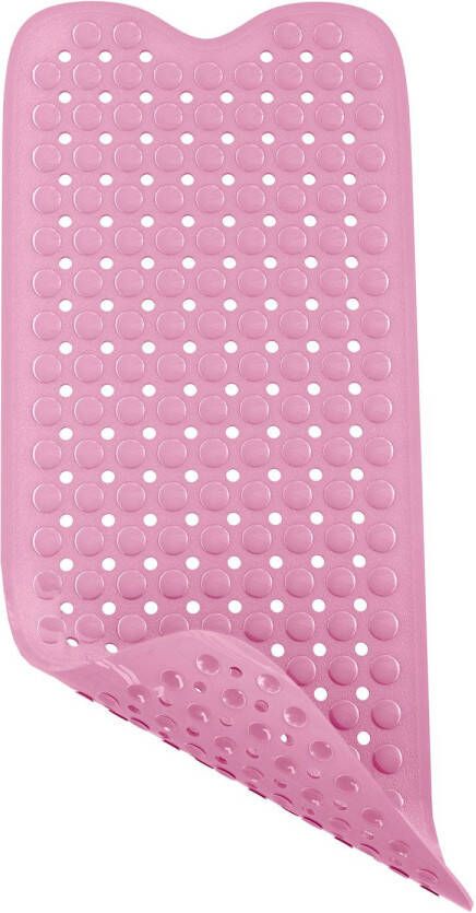 Intirilife antislip badmat in roze huidgevoelig bpa-vrij schimmelbestendig douchemat machinewasbaar