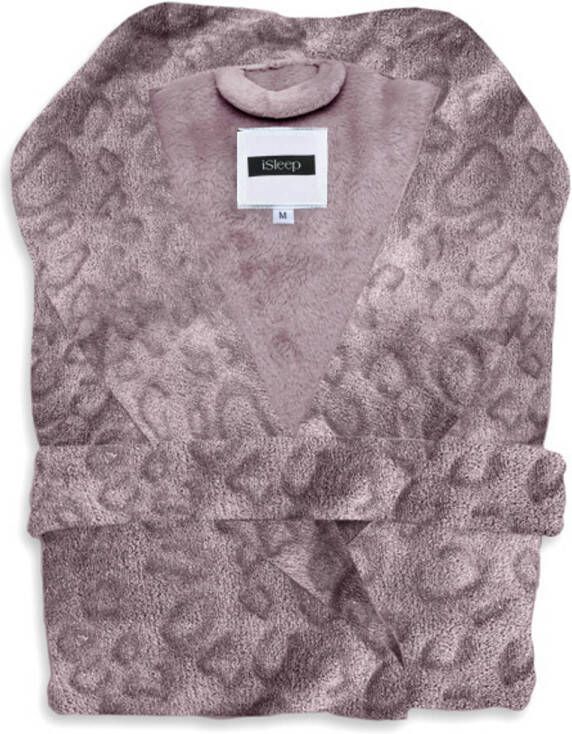 ISleep Badjas Leopardo Pale Roze L