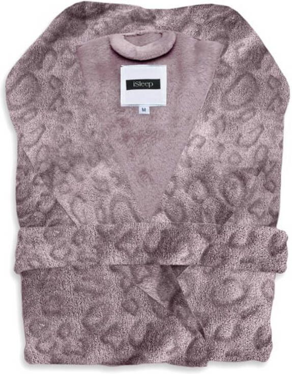 ISleep Badjas Leopardo Pale Roze S