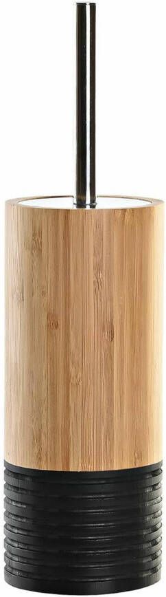 Items Toiletborstel bamboe hout bruin zwart- 37 x 10 cm Toiletborstels