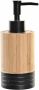 Items Zeeppompje dispenser bruin zwart bamboe hout 7 x 17 cm Zeeppompjes - Thumbnail 1