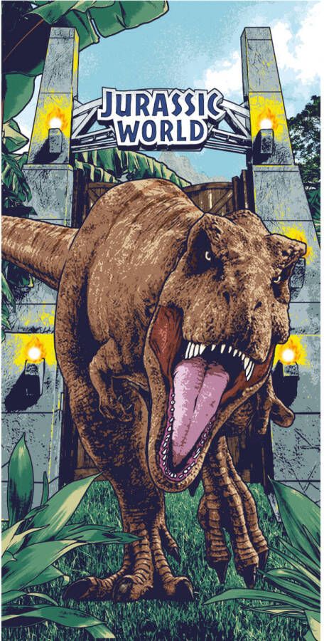 Jurassic World Strandlaken Roar 70 x 140 cm Katoen