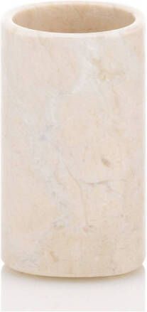 Kela badkamerbeker Marble 11 x 6 5 cm marmer beige
