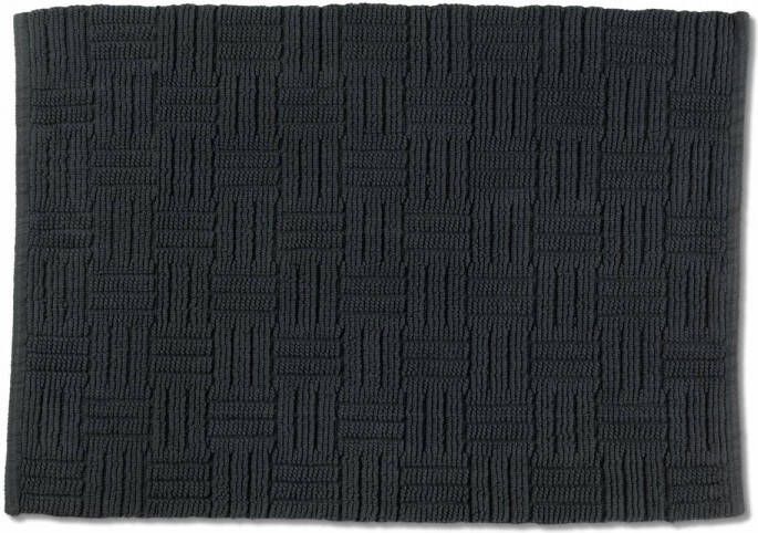 Kela Badmat Leana 65 X 55 Cm Katoen Donkergrijs