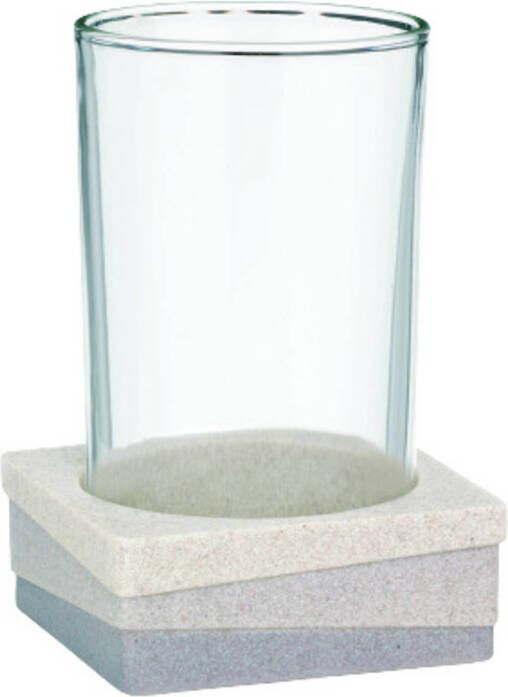 Kela drinkbeker- en houder Valura 11 x 7 5 cm grijs