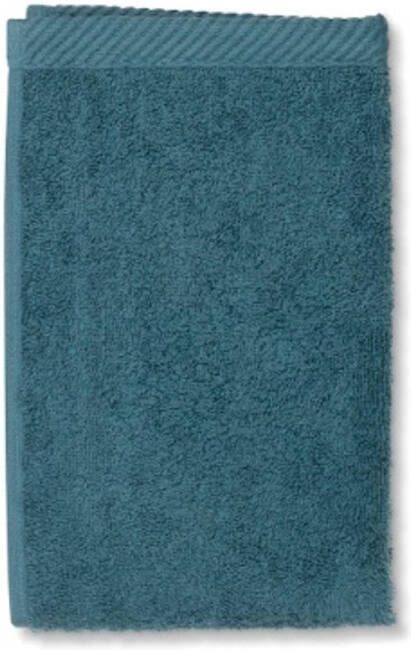 Kela Gastendoek Set van 3 Stuks 30 x 50 cm Teal Blauw Katoen Ladessa