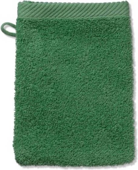 Kela Washandje Set van 3 Stuks 15 x 21 cm Blad Groen Katoen Ladessa