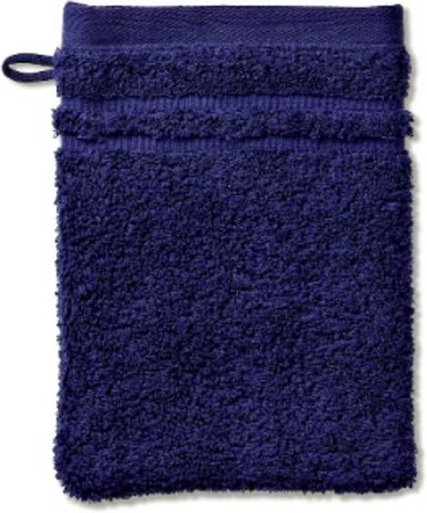 Kela Washandje Set van 3 Stuks 15 x 21 cm Marine Blauw Katoen Leonora