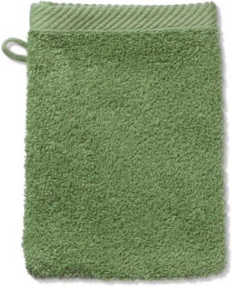 Kela Washandje Set van 3 Stuks 15 x 21 cm Mos Groen Katoen Ladessa