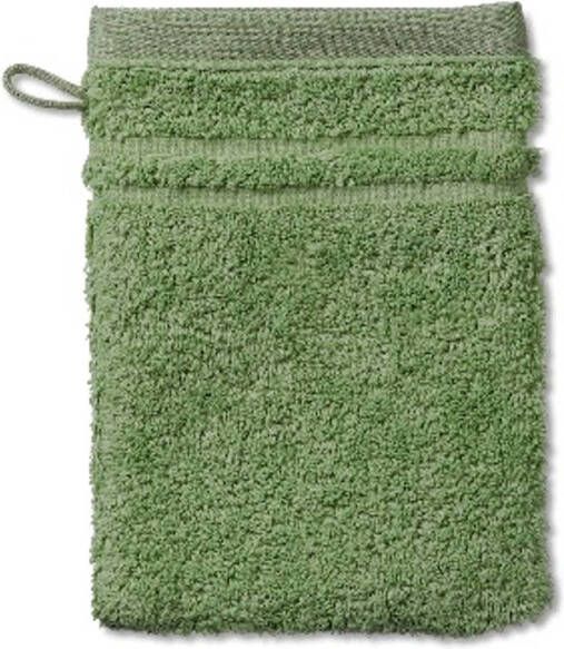 Kela Washandje Set van 3 Stuks 15 x 21 cm Mos Groen Katoen Leonora