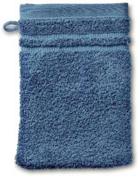 Kela Washandje Set van 3 Stuks 15 x 21 cm Niagara Blauw Katoen Leonora