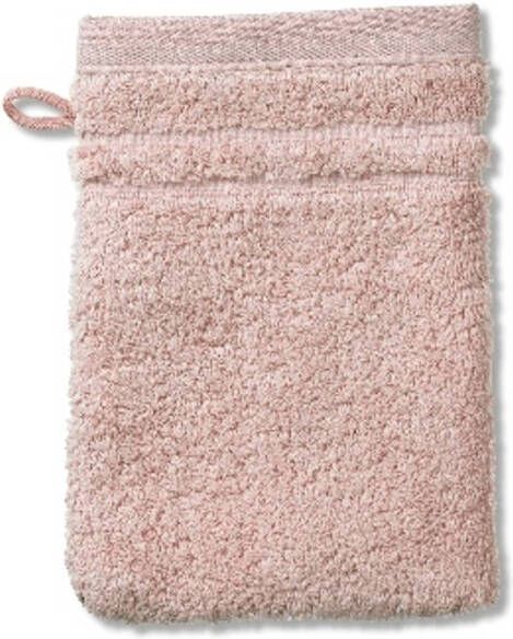 Kela Washandje Set van 3 Stuks 15 x 21 cm Oud Roze Katoen Leonora