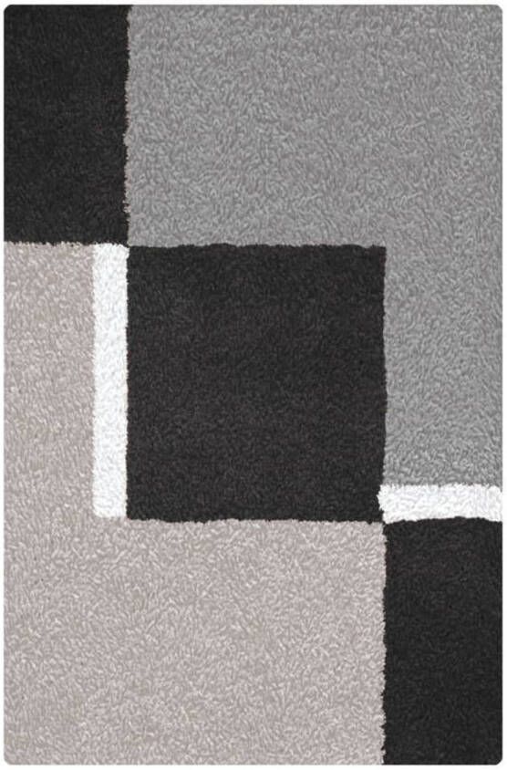 Kleine Wolke Badmat Dakota Platinum 55x65 cm grijs en zwart
