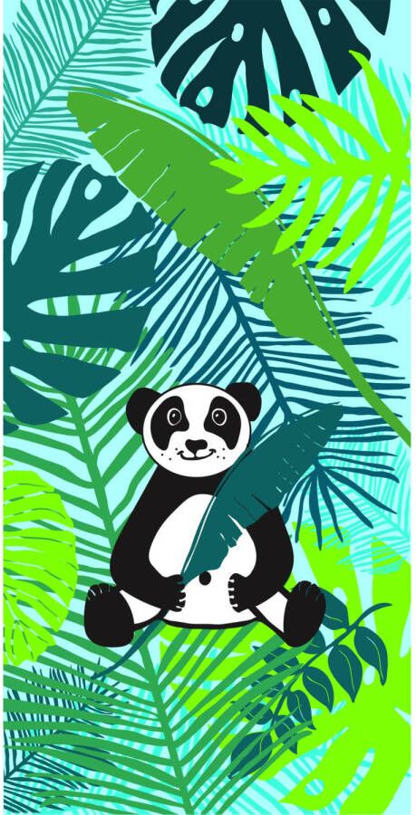 Le Comptoir Strandlaken badlaken panda print 70 x 140 cm Strandlakens