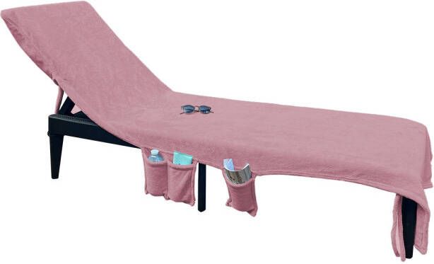 Linnick Strandlaken Ligbed Handdoek Microvezel 75x215cm (3 in 1) rosé