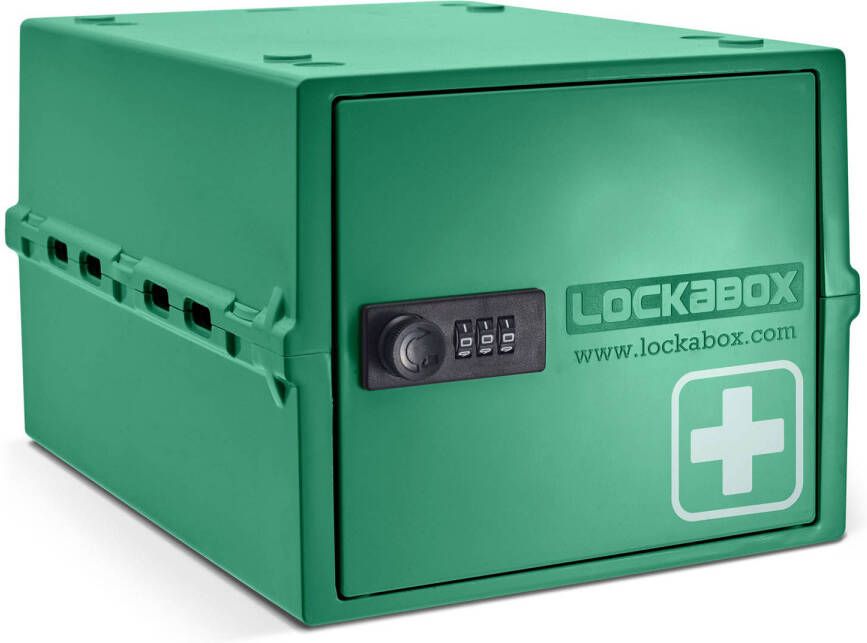 Lockabox One™ Afsluitbare Medicijnkast Opbergbox met Cijferslot Groen