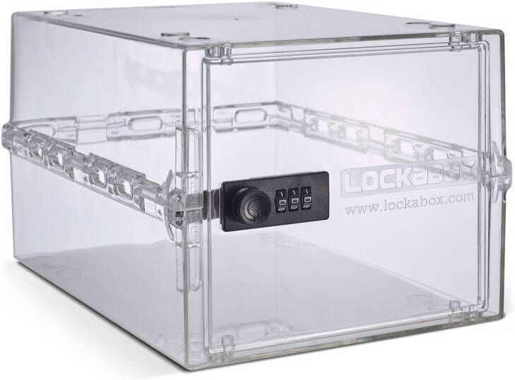 Lockabox One™ Afsluitbare Medicijnkast Opbergbox met Cijferslot transparant