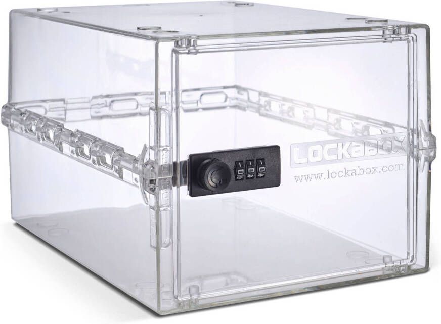Lockabox One™ Afsluitbare Medicijnkast Opbergbox met Cijferslot Transparant