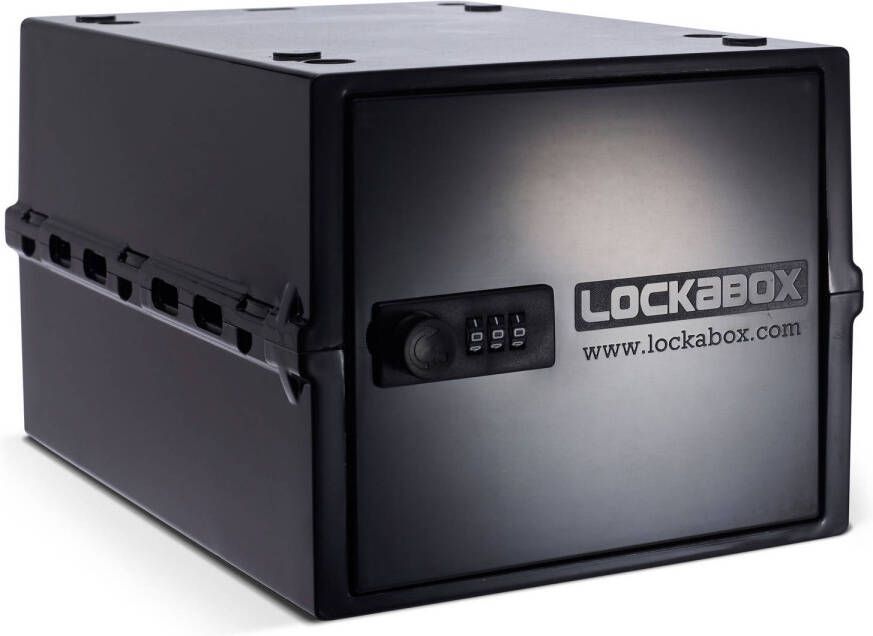 Lockabox One™ Afsluitbare Medicijnkast Opbergbox met Cijferslot Zwart