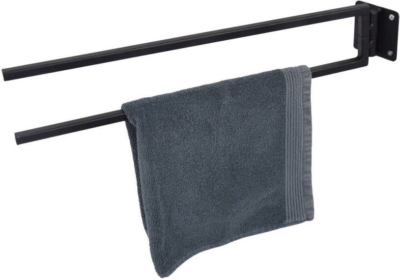 Loft42 Firm Wandhanddoekenrek Zwart Metaal