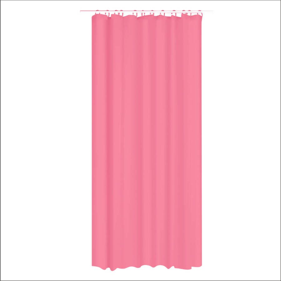 MARBEAUX Roze Douchegordijn met Ringen 180x200 cm Polyester