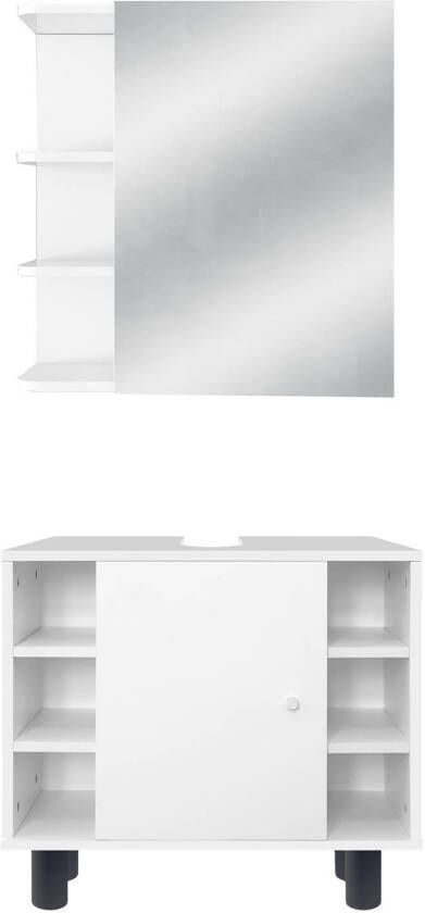 ML-Design Badkamermeubelset 2-delig moderne stijl wit hout